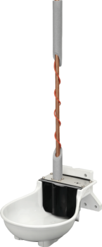 Drinking bowl SB 112 H RBH BACTO® PROTECT with pipe heat tracing cable 24 Volt / 66 Watt (frost-free up to approx. -25°C)