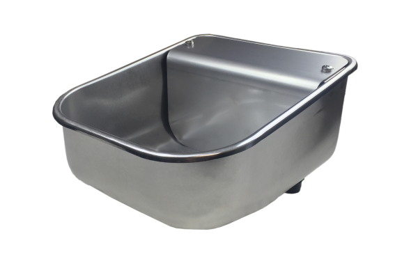 BA 740 STAINLESS STEEL BA 740 STAINLESS STEEL DRINKING BOWL - 2 LITER WITH FLOATER VALVE - 1/2" OUTER THREAD