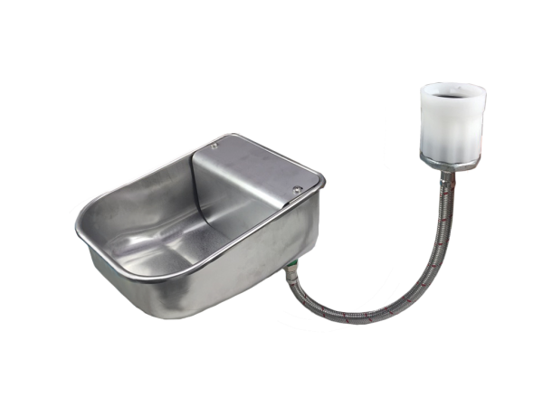 BA 740 STAINLESS STEEL WN BA 740 STAINLESS STEEL WN DRINKING BOWL - 2 LITER WITH FLOATER VALVE - 1/2" OT AND CONNECTION SET FOR IBC TANKS