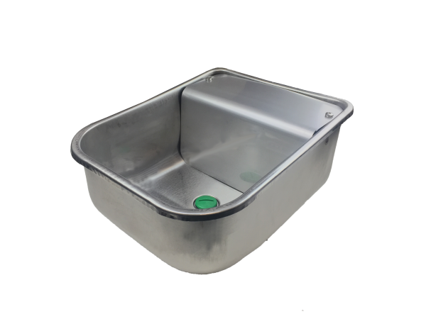 BA 731 STAINLESS STEEL BA 731 STAINLESS STEEL DRINKING BOWL - 4 LITER WITH FLOATER VALVE - 1/2" OUTER THREAD