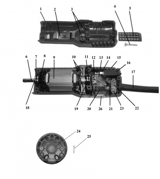 Motor für Kombi SR 250 / RS 250 / Robusta / 1400-1-TD